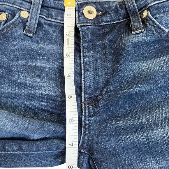 AG Adriano Goldschmied 27R Angel Boot Cut Super Low Rise Jeans Dark Wash Y2K - Picture 11 of 16